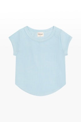 Rayon Rib Exposed Cap Sleeve Tee