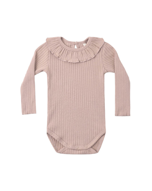 Ruffle Collar Bodysuit Rosewood