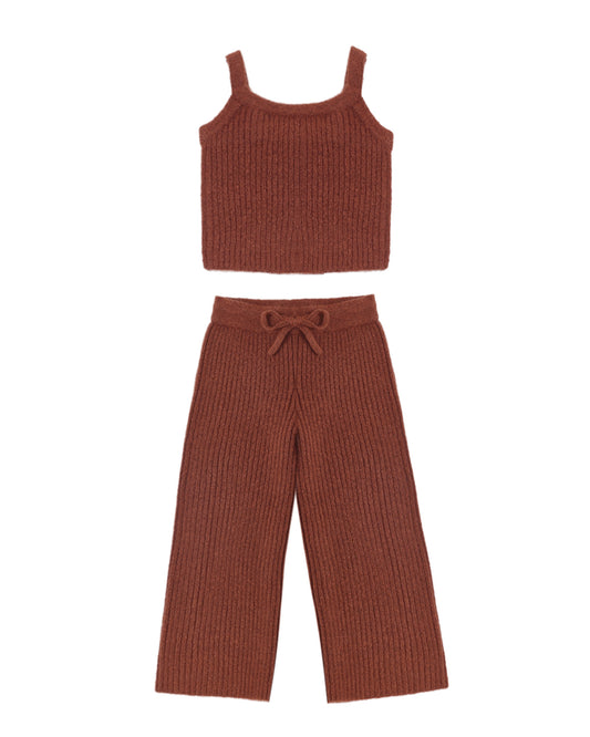 Fuzzy Knit Lounge Set