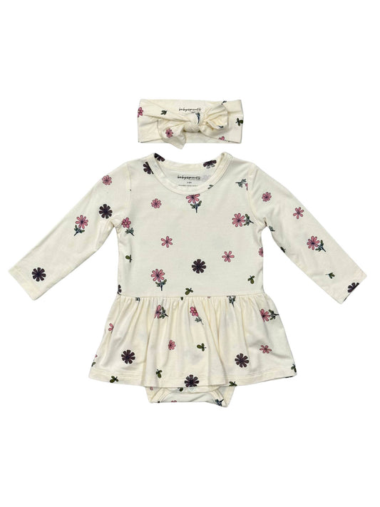 Baby Girl Bodysuit Dress - Wild Stem