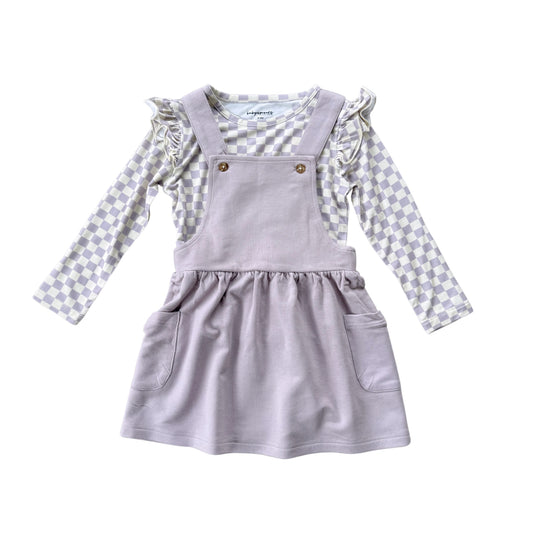 Girls Jumper Set - Lavender Checkered