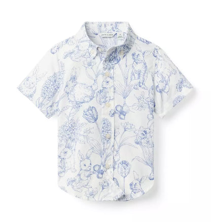 Blue Bunny Toile Top