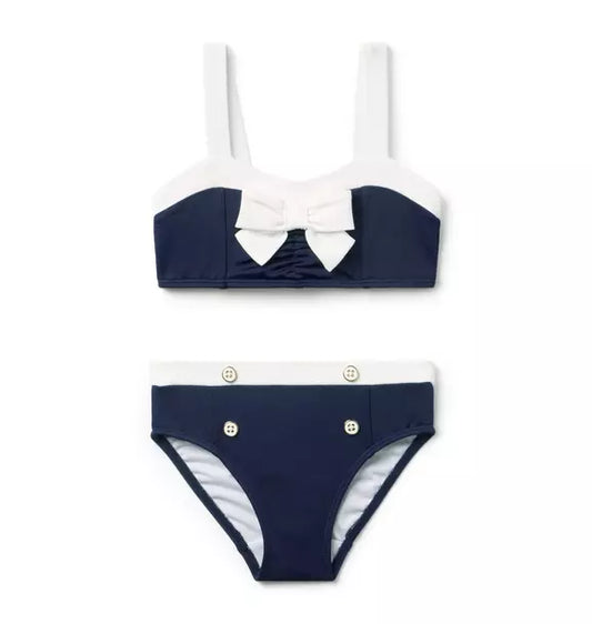 Navy Nautical 2PC Swim