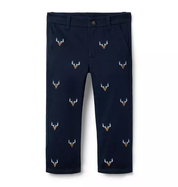 Navy Deer Pant