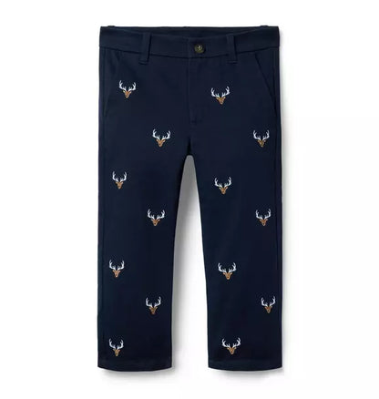 Navy Deer Pant