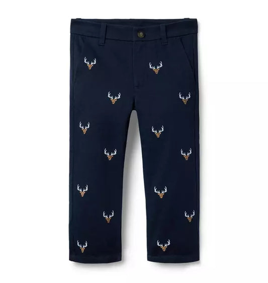 Navy Deer Pant