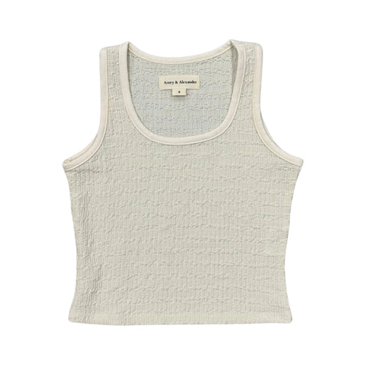 Textured Square Neck Tank - Off-White