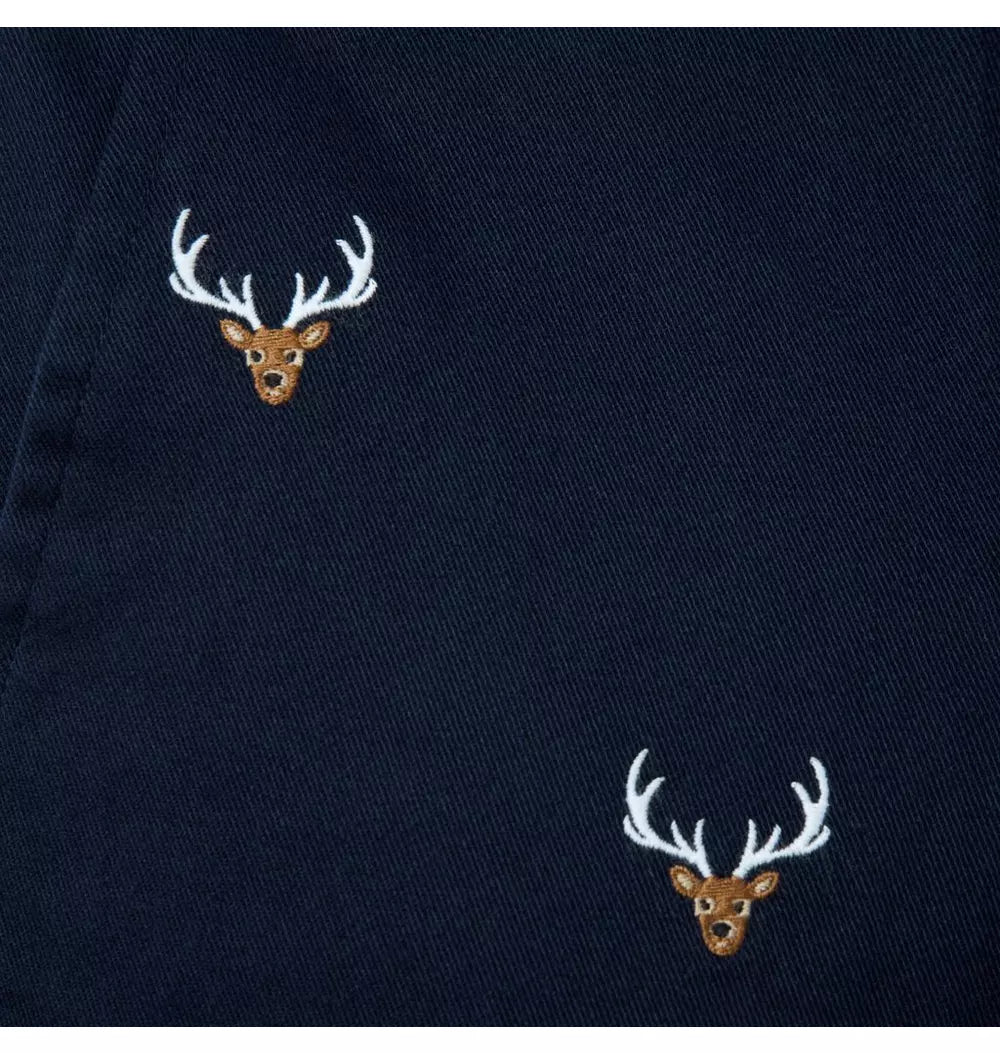 Navy Deer Pant