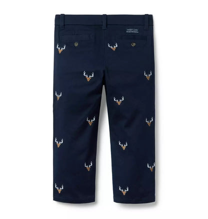 Navy Deer Pant