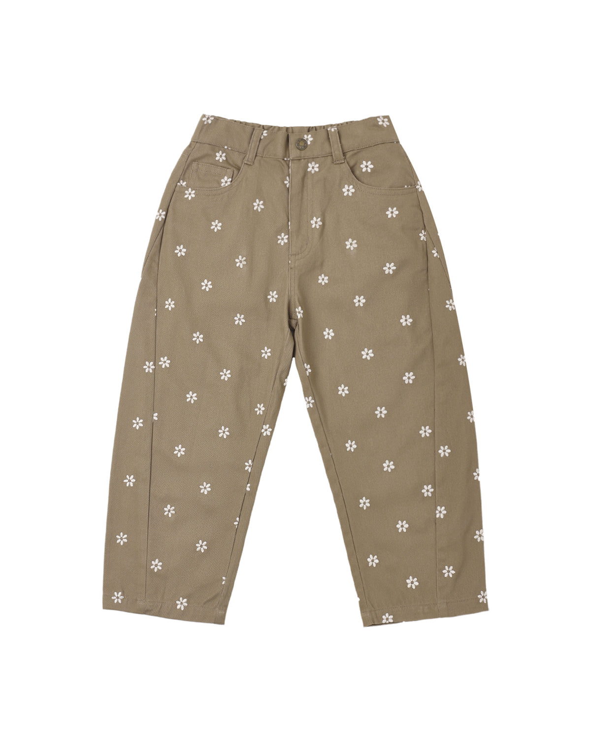 Barrel Pant Embroidered Daisies