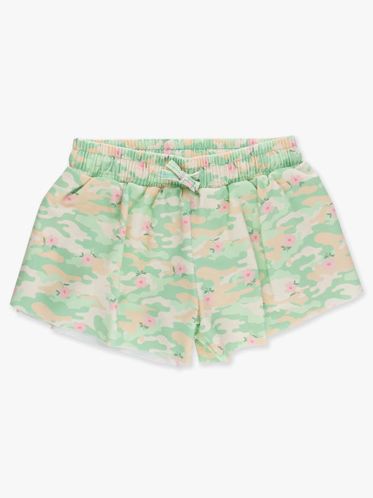 Sage Blossom Camo Butterfly Shorts