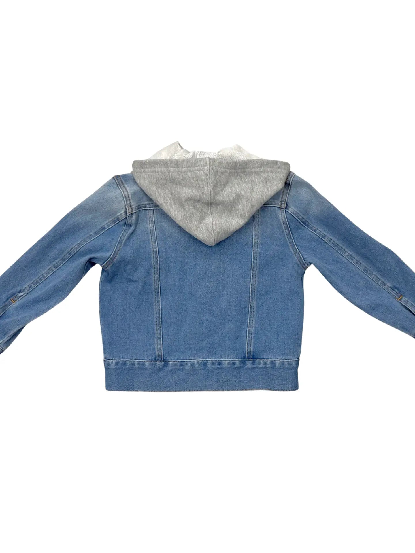 Boy's Hooded Denim Jacket - Blue Wash