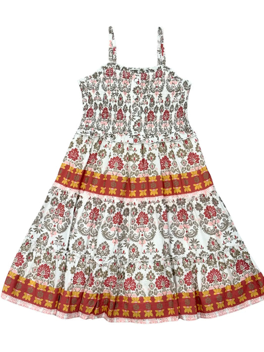 Smock Button Front Tiered Dress