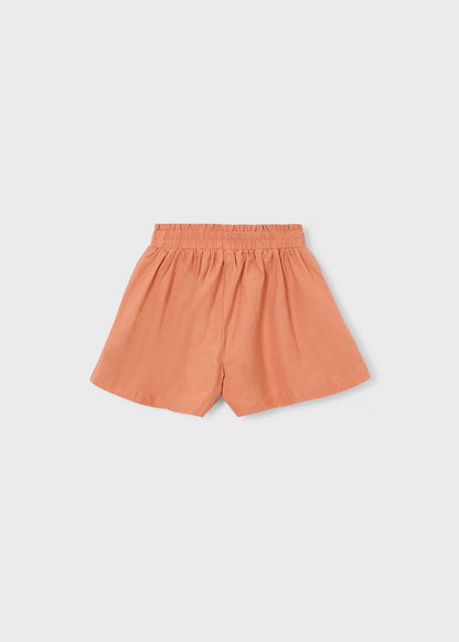 Girls Loose Fit Peach Short