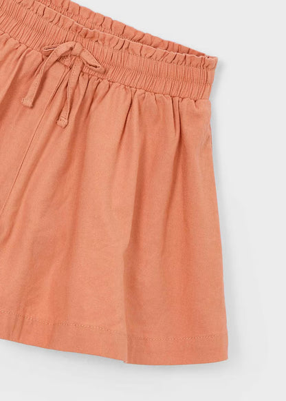 Girls Loose Fit Peach Short