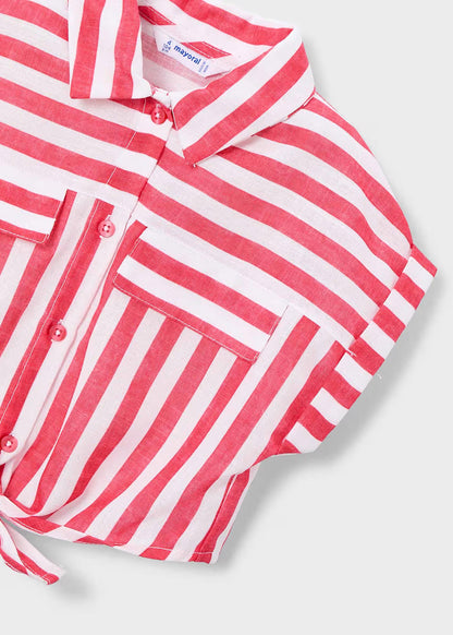 Girls Red stripe Top