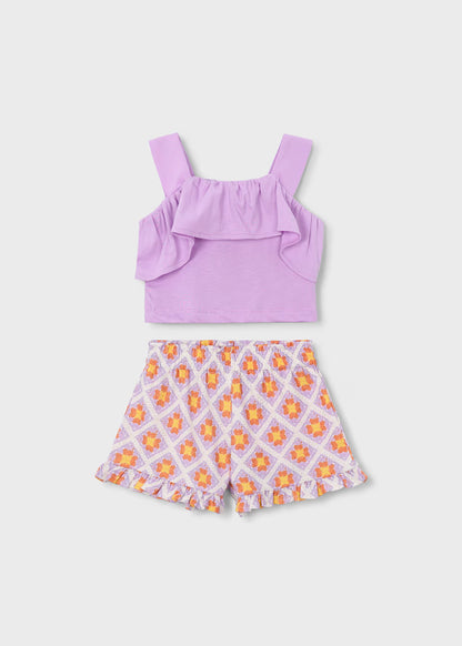 Girls Printed Shorts/Tank Set