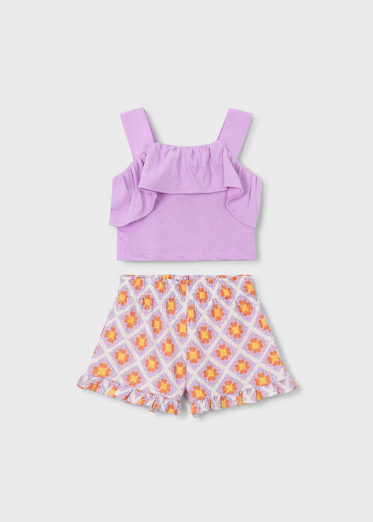 Girls Printed Shorts/Tank Set