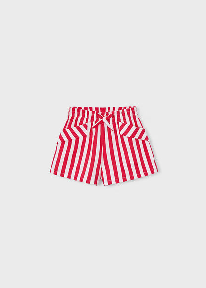 Girls Red Stripe Short