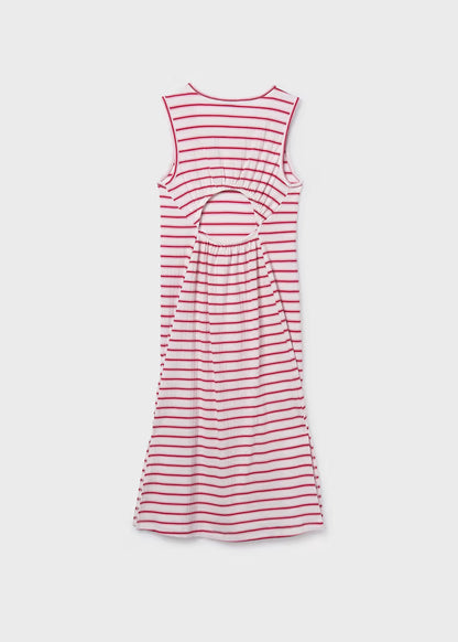 Stripe Cherry Midi Dress