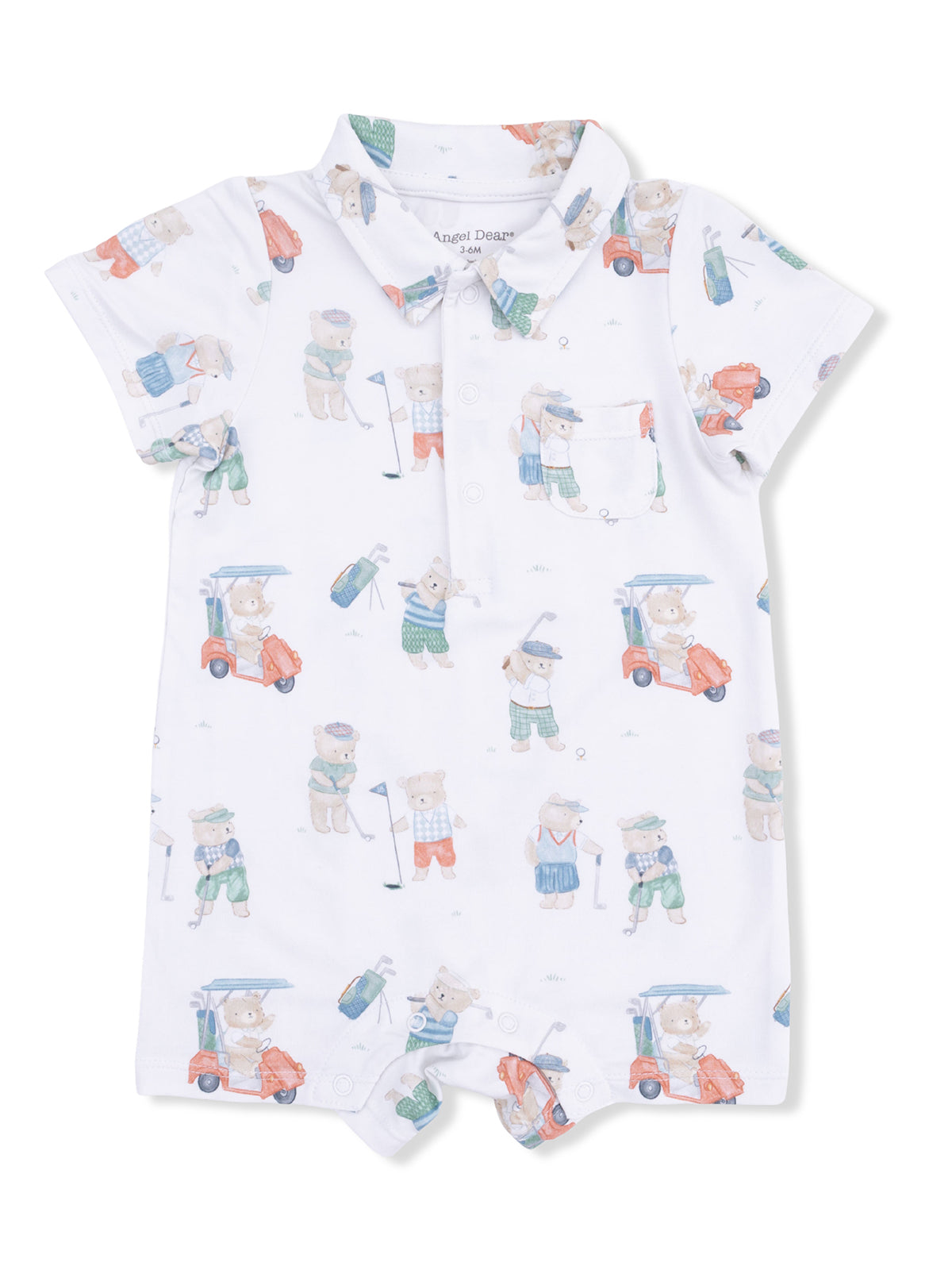 Golfing Teddy Bears - Polo Shortie Romper