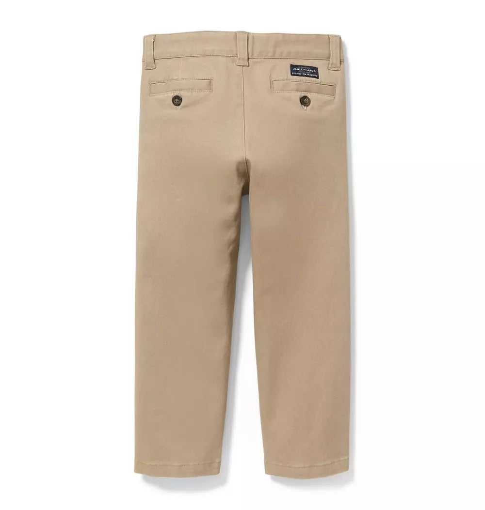 Khaki Stretch Twill Pant