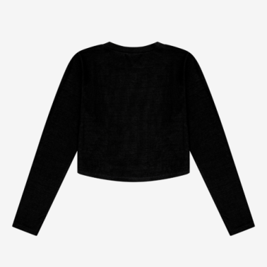 Rayon Rib Curve Hem L/S Top