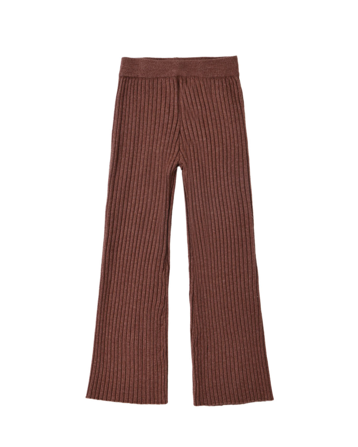 Flare Rib Knit Pant Mulberry