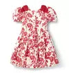 Red Floral Quilted Dress