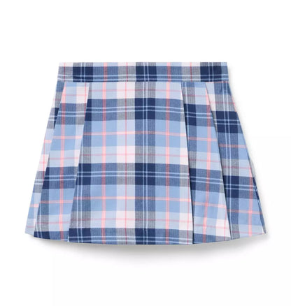 Pink Plaid Buckle Skirt