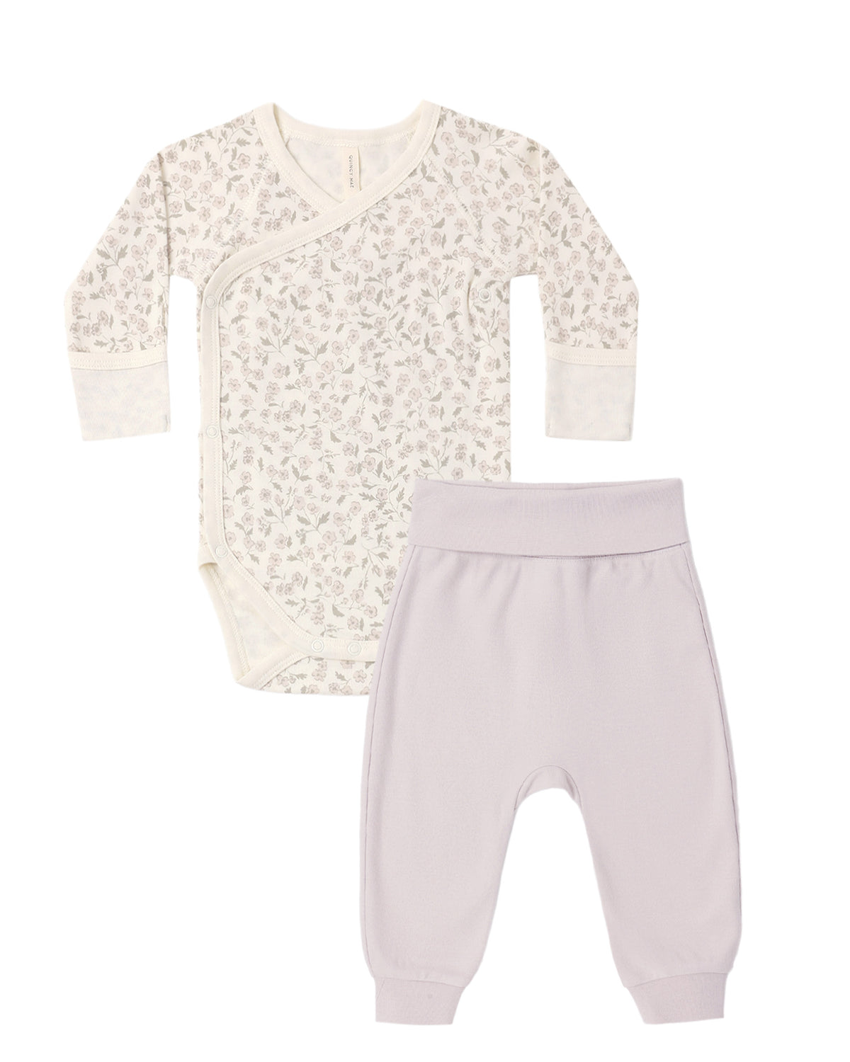 Side Snap Floral Set -Lilac