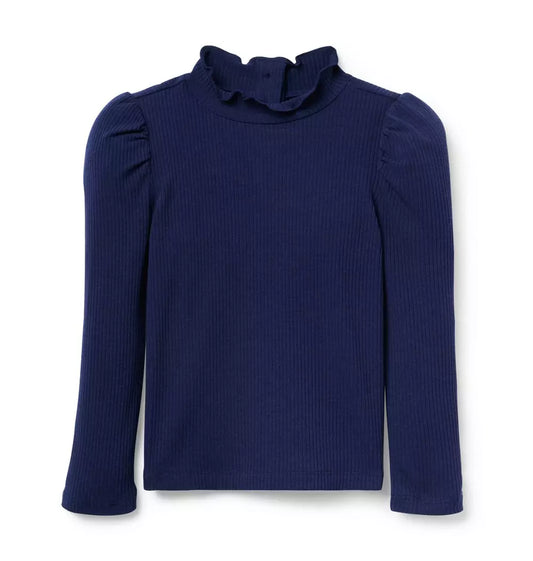 Navy Ribbed Turtleneck