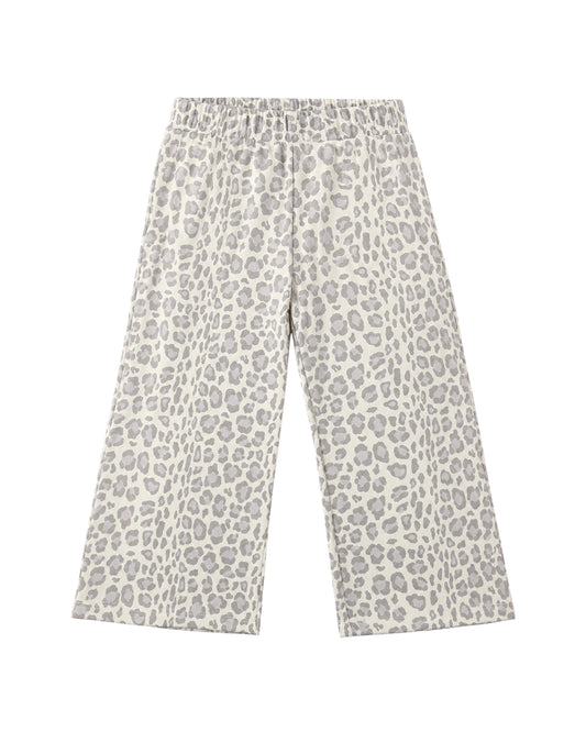 Wide Leg Sweatpants Leopard