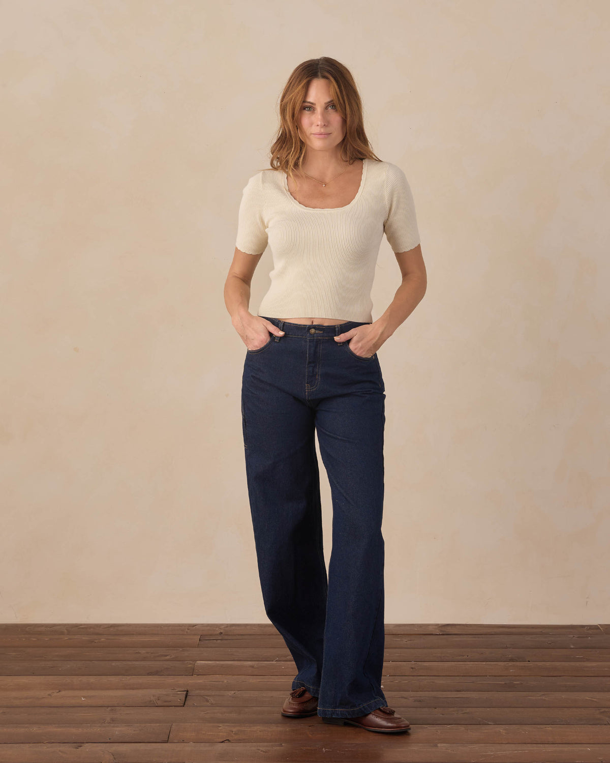 Women's Scallop Tee natural